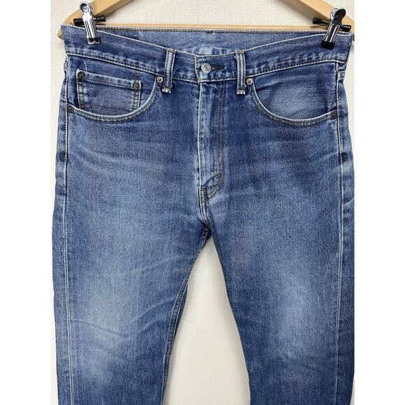 Levi's 505 Regular Fit Straight Leg Blue Jeans 90s Men's 34x32 (34x30) Grunge - Picture 2 of 15